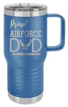 Load image into Gallery viewer, Proud Air Force Dad Laser Engraved Mug (Etched)
