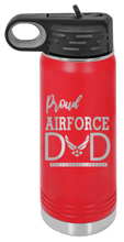Load image into Gallery viewer, Proud Air Force Dad Laser Engraved Water Bottle (Etched)

