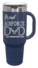 Load image into Gallery viewer, Proud Air Force Dad 40oz Handle Mug Laser Engraved
