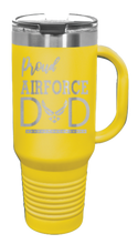 Load image into Gallery viewer, Proud Air Force Dad 40oz Handle Mug Laser Engraved
