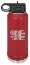 Load image into Gallery viewer, Combat Boots Flag Laser Engraved Water Bottle (Etched)
