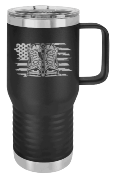 Combat Boots Flag Laser Engraved Mug (Etched)
