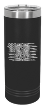 Load image into Gallery viewer, Combat Boots Flag Laser Engraved Skinny Tumbler (Etched)
