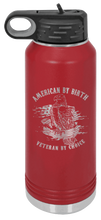 Load image into Gallery viewer, Veteran By Choice Laser Engraved Water Bottle (Etched)
