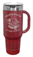Load image into Gallery viewer, Veteran By Choice 40oz Handle Mug Laser Engraved
