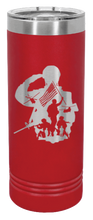 Load image into Gallery viewer, Soldier Laser Engraved Skinny Tumbler (Etched)
