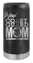 Load image into Gallery viewer, Proud Coast Guard Mom Laser Engraved Slim Can Insulated Koosie
