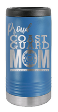 Load image into Gallery viewer, Proud Coast Guard Mom Laser Engraved Slim Can Insulated Koosie
