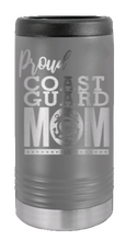 Load image into Gallery viewer, Proud Coast Guard Mom Laser Engraved Slim Can Insulated Koosie
