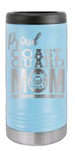 Load image into Gallery viewer, Proud Coast Guard Mom Laser Engraved Slim Can Insulated Koosie
