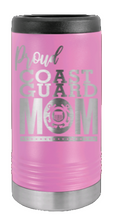 Load image into Gallery viewer, Proud Coast Guard Mom Laser Engraved Slim Can Insulated Koosie
