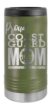 Load image into Gallery viewer, Proud Coast Guard Mom Laser Engraved Slim Can Insulated Koosie
