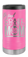 Load image into Gallery viewer, Proud Coast Guard Mom Laser Engraved Slim Can Insulated Koosie
