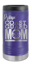 Load image into Gallery viewer, Proud Coast Guard Mom Laser Engraved Slim Can Insulated Koosie
