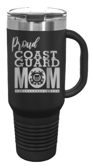 Proud Coast Guard Mom 40oz Handle Mug Laser Engraved