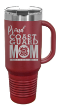 Load image into Gallery viewer, Proud Coast Guard Mom 40oz Handle Mug Laser Engraved
