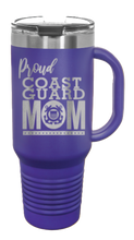 Load image into Gallery viewer, Proud Coast Guard Mom 40oz Handle Mug Laser Engraved
