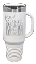 Load image into Gallery viewer, Proud Coast Guard Mom 40oz Handle Mug Laser Engraved
