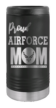 Load image into Gallery viewer, Proud Air Force Mom Laser Engraved Slim Can Insulated Koosie
