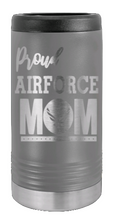 Load image into Gallery viewer, Proud Air Force Mom Laser Engraved Slim Can Insulated Koosie
