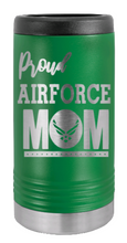 Load image into Gallery viewer, Proud Air Force Mom Laser Engraved Slim Can Insulated Koosie
