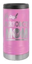 Load image into Gallery viewer, Proud Air Force Mom Laser Engraved Slim Can Insulated Koosie
