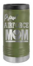 Load image into Gallery viewer, Proud Air Force Mom Laser Engraved Slim Can Insulated Koosie
