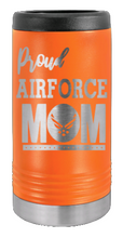 Load image into Gallery viewer, Proud Air Force Mom Laser Engraved Slim Can Insulated Koosie
