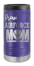 Load image into Gallery viewer, Proud Air Force Mom Laser Engraved Slim Can Insulated Koosie
