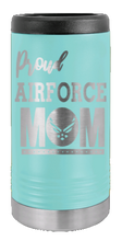 Load image into Gallery viewer, Proud Air Force Mom Laser Engraved Slim Can Insulated Koosie
