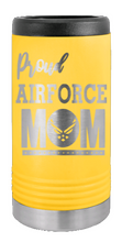 Load image into Gallery viewer, Proud Air Force Mom Laser Engraved Slim Can Insulated Koosie
