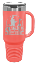 Load image into Gallery viewer, Freedom Isn&#39;t Free 40oz Handle Mug Laser Engraved
