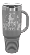 Load image into Gallery viewer, Freedom Isn&#39;t Free 40oz Handle Mug Laser Engraved
