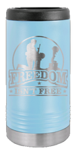 Load image into Gallery viewer, Freedom Isn&#39;t Free Laser Engraved Slim Can Insulated Koosie
