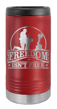 Load image into Gallery viewer, Freedom Isn&#39;t Free Laser Engraved Slim Can Insulated Koosie
