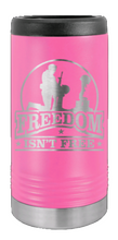 Load image into Gallery viewer, Freedom Isn&#39;t Free Laser Engraved Slim Can Insulated Koosie
