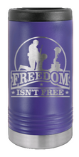 Load image into Gallery viewer, Freedom Isn&#39;t Free Laser Engraved Slim Can Insulated Koosie
