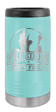 Load image into Gallery viewer, Freedom Isn&#39;t Free Laser Engraved Slim Can Insulated Koosie
