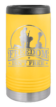 Load image into Gallery viewer, Freedom Isn&#39;t Free Laser Engraved Slim Can Insulated Koosie
