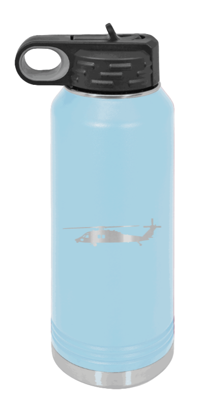 Blackhawk - 32oz Water Bottle Laser Engraved- Light Blue