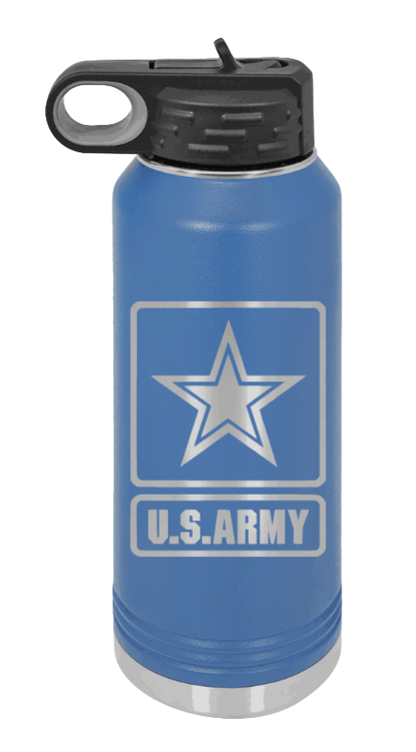 Army - 32oz Water Bottle Laser Engraved- Royal Blue