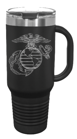 Marine Corps 40oz Handle Mug Laser Engraved