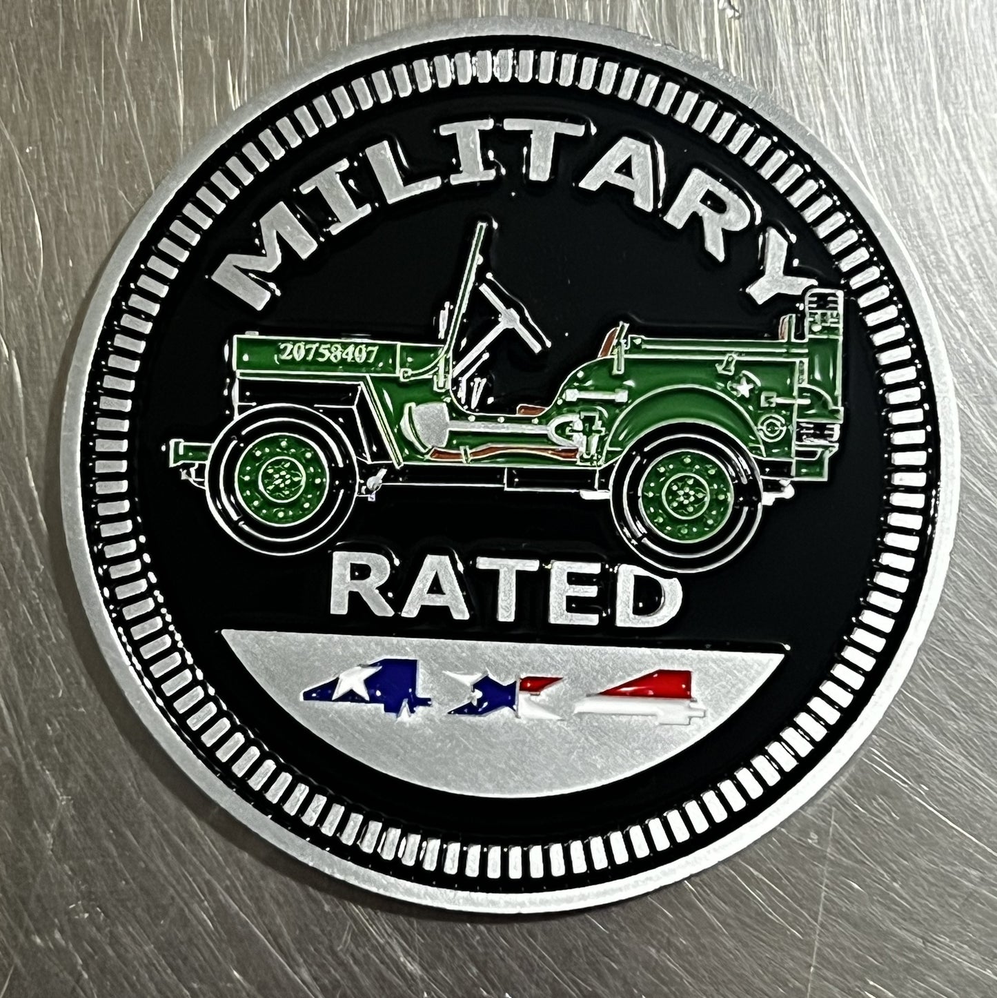 Military Rated Fender Badge Emblem-