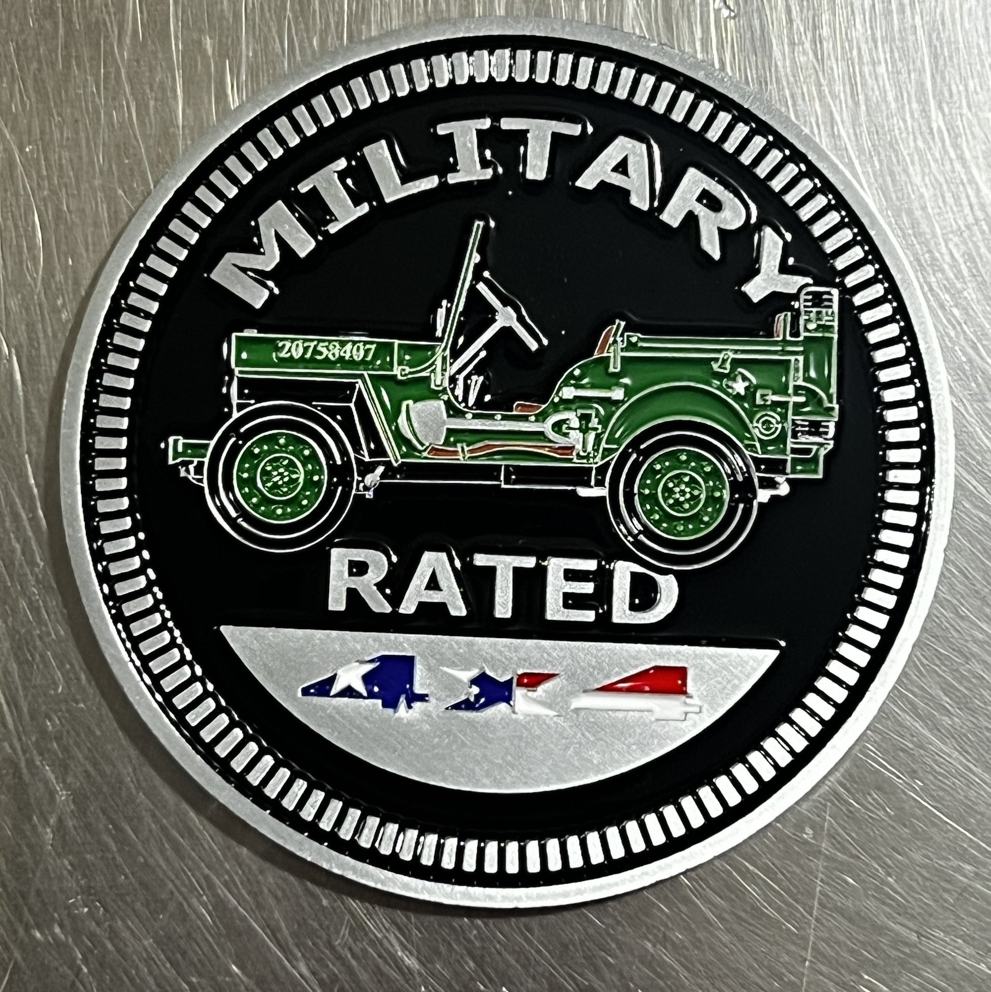 Military Rated Fender Badge Emblem-
