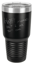 Load image into Gallery viewer, Mother&#39;s Day Custom Message Laser Engraved Tumbler (Etched)
