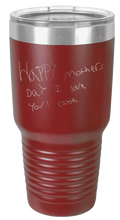 Load image into Gallery viewer, Mother&#39;s Day Custom Message Laser Engraved Tumbler (Etched)
