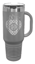 Load image into Gallery viewer, Strawberry Monogram 40oz Handle Mug Laser Engraved
