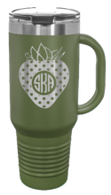 Load image into Gallery viewer, Strawberry Monogram 40oz Handle Mug Laser Engraved
