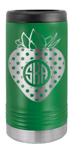 Load image into Gallery viewer, Strawberry Monogram Laser Engraved Slim Can Insulated Koosie
