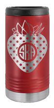 Load image into Gallery viewer, Strawberry Monogram Laser Engraved Slim Can Insulated Koosie
